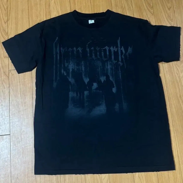 [BUNJANG] Wapworks W050 Washed Shadow T-Shirt / [1] Wapworks 왑웍스 반팔티셔츠 W050 워시드쉐도우