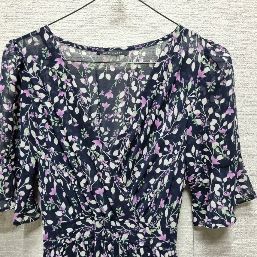 [BUNJANG] Chiffon Long Dress Floral Pattern / 사074 쉬폰 롱 원피스