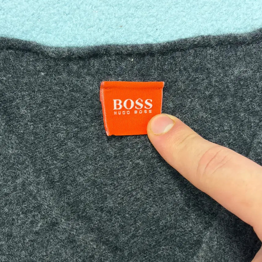 [BUNJANG] Hugo Boss Black V-Neck Knit / 95) 휴고보스 블랙 브이넥 니트
