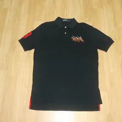 [BUNJANG] Polo Ralph Lauren Big Pony Black Polo Shirt / (105) A908. 폴로빅포니/블랙 카라티셔츠
