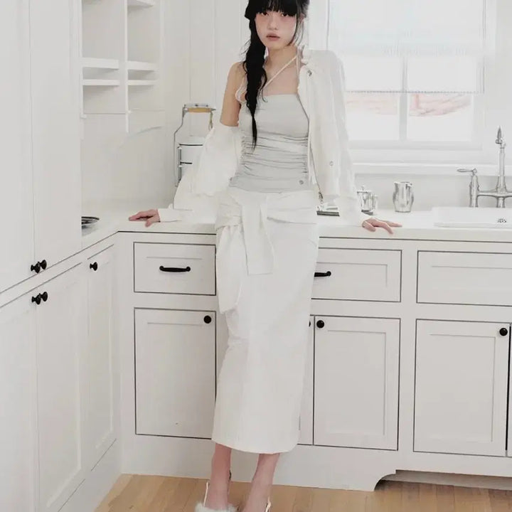 [BUNJANG] Pain Or Pleasure Tide Long Skirt / 페인오어플레져 타이드 롱스커트