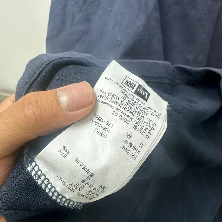[BUNJANG] New Era NBA Half Sleeve T-Shirt Navy / [만원 아라비아빈티지]뉴에라 NBA 반팔 티셔츠 네이비 105