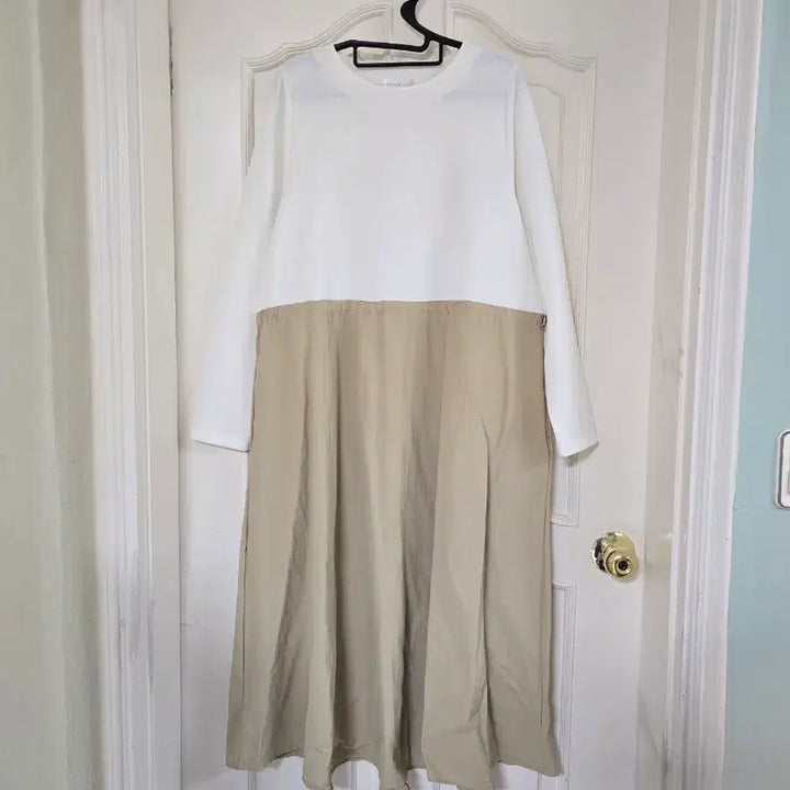 [BUNJANG] Colorblock Crinkle Dress / (새상품)배색 바스락 원피스
