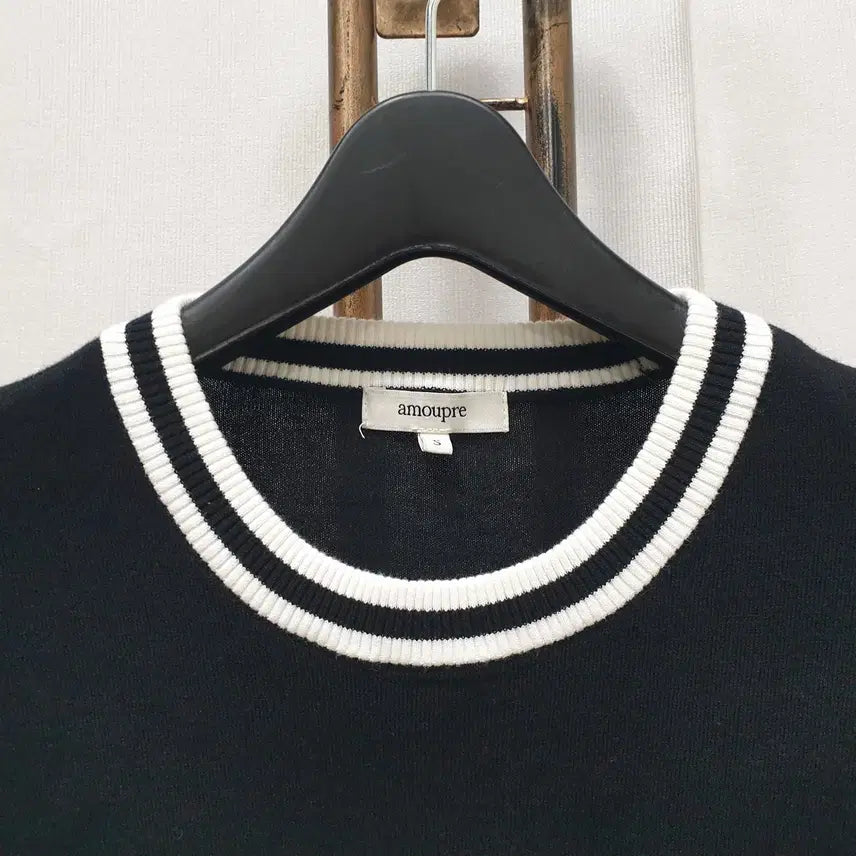 [BUNJANG] Amopfle Knit Round Short Sleeve T-shirt / (JJ30128)아모프레 니트 라운드반팔 (남성용)