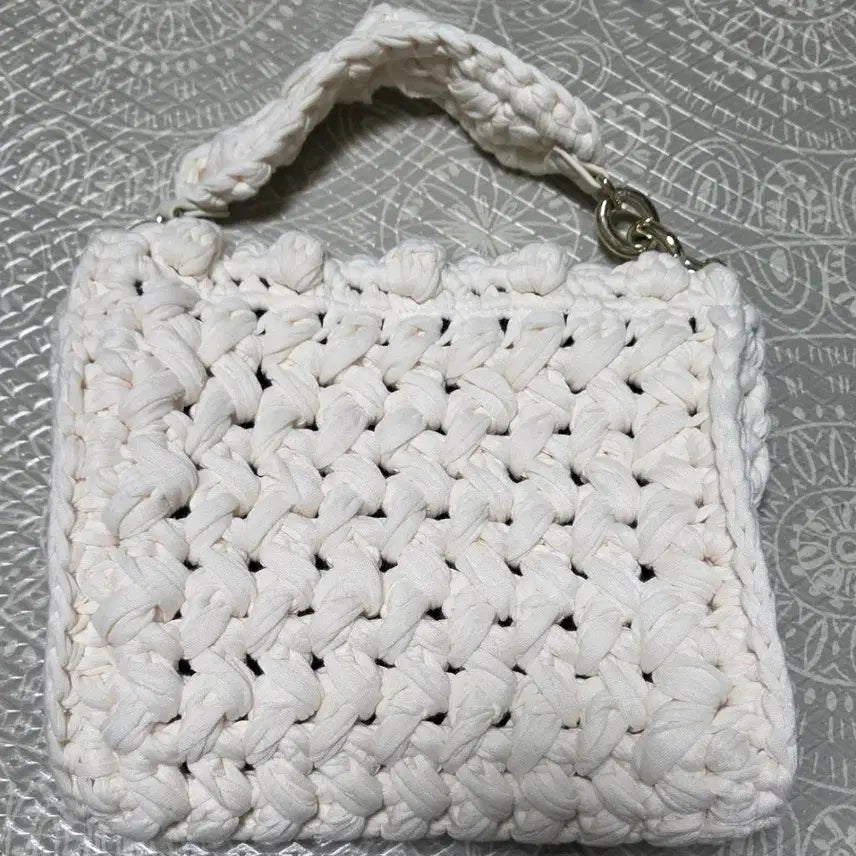 [BUNJANG] Zara Braided Knit Shoulder Bag (Ivory) / 자라 브레이디드 니트 숄더백 (아이보리)