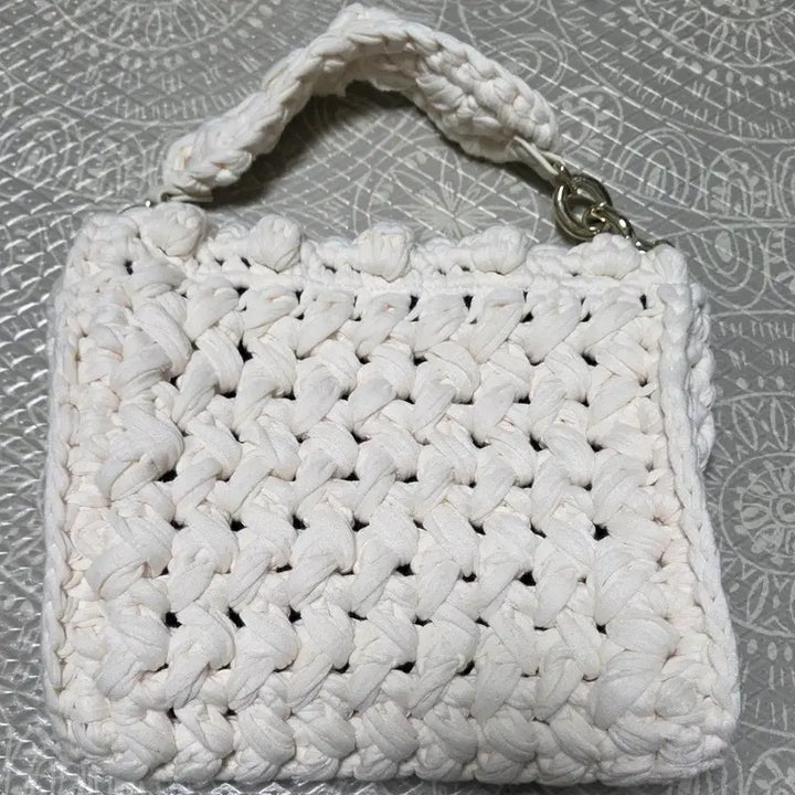 [BUNJANG] Zara Braided Knit Shoulder Bag (Ivory) / 자라 브레이디드 니트 숄더백 (아이보리)