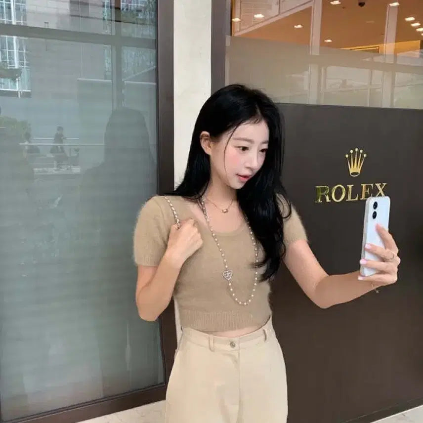[BUNJANG] SiyesShop Rosie Half Knit Beige / 시예샵 로지하프니트 베이지