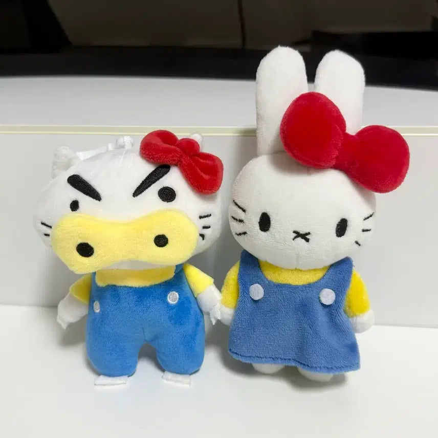 [BUNJANG] Miffy Kityi "Buriburi" Doll Keyring Set / 부리부리키티 미피키티 인형키링 세트