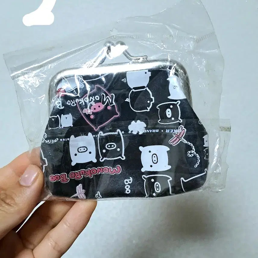 [BUNJANG] San-X Monokurobu Coin Purse Leather Wallet / 산엑스 모노쿠로부 동전지갑 가죽지갑 고전 문구