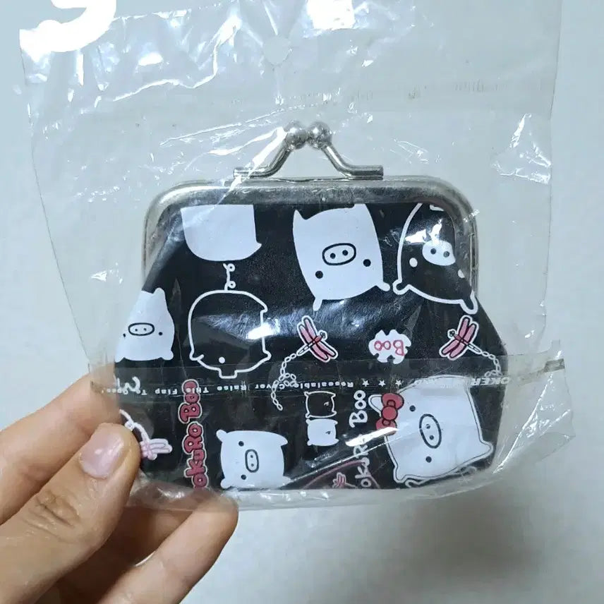 [BUNJANG] San-X Monokurobu Coin Purse Leather Wallet / 산엑스 모노쿠로부 동전지갑 가죽지갑 고전 문구