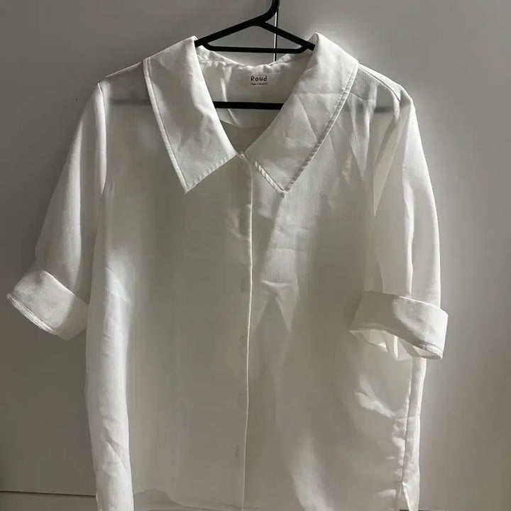 [BUNJANG] Roud White Short Sleeve Blouse / Roud 화이트 셔츠 블라우스