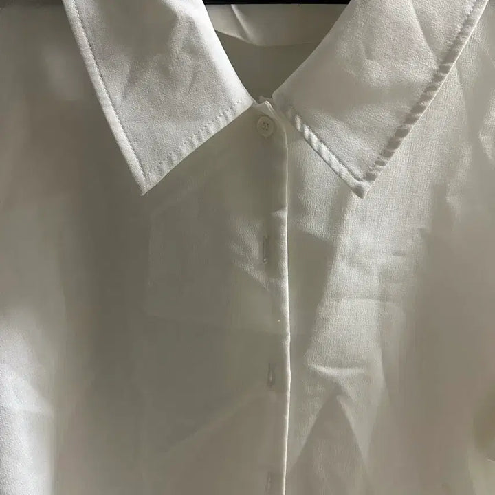 [BUNJANG] Roud White Short Sleeve Blouse / Roud 화이트 셔츠 블라우스
