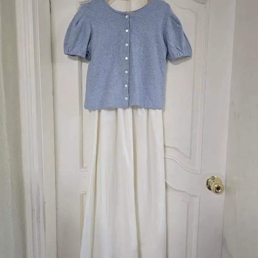 [BUNJANG] Cardigan &amp; Layered Dress Set / 가디건&amp;레이어드 원피스