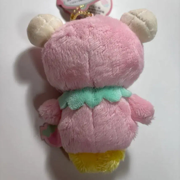 [BUNJANG] San-X Rilakkuma Strawberry Penguin Mascot Keychain / 코리락쿠마 딸기 하루 펭귄 마스코트 인형 핑크 산엑스 키링