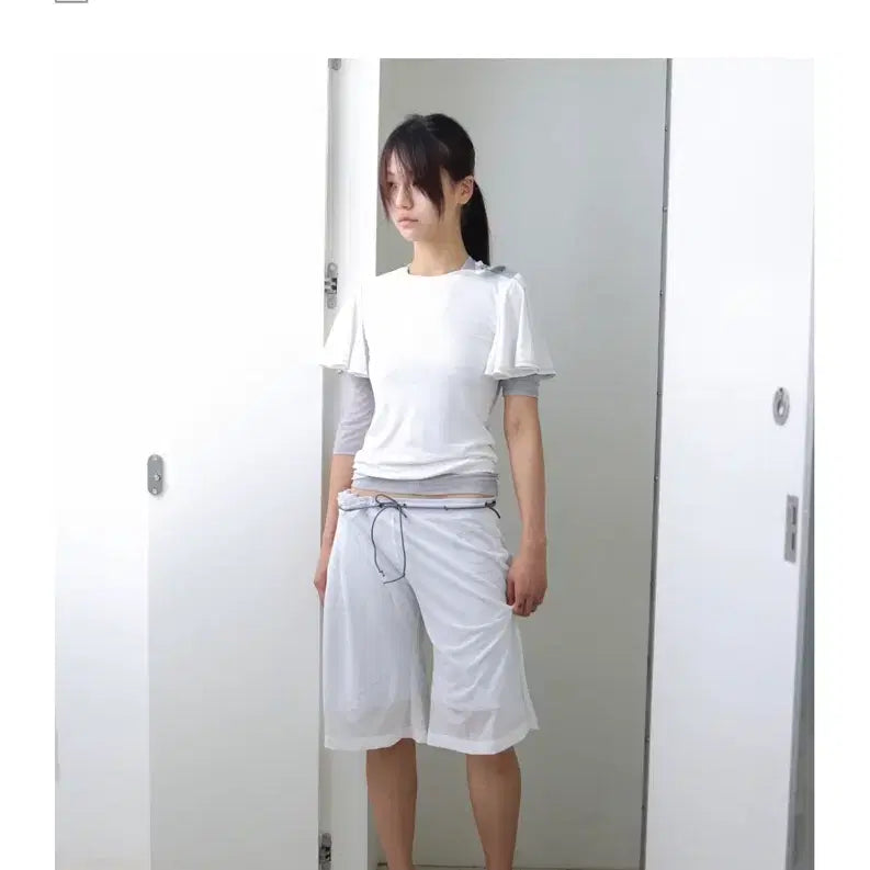 [BUNJANG] ULIKASANCTUS Flare Sleeve Top White / ULIKASANCTUS 플레어 슬리브 탑 화이트