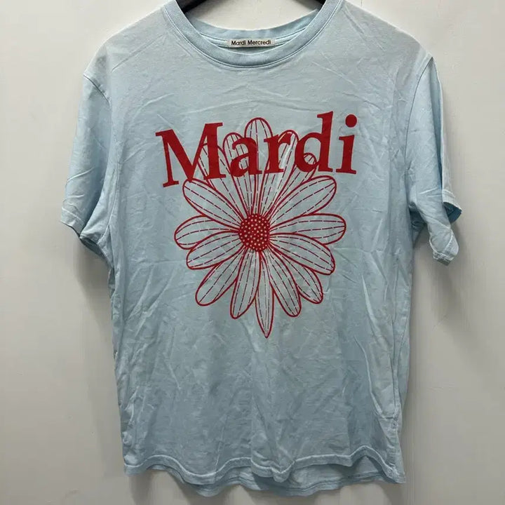 [BUNJANG] Mardi Mercredi Flower Short Sleeve T-Shirt (Size F) / [만원 아라비아빈티지]마르디메크르디 플라워 반팔티 F