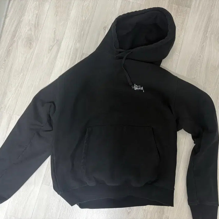 [BUNJANG] Stussy Black Hoodie / 스투시 블랙 후드티