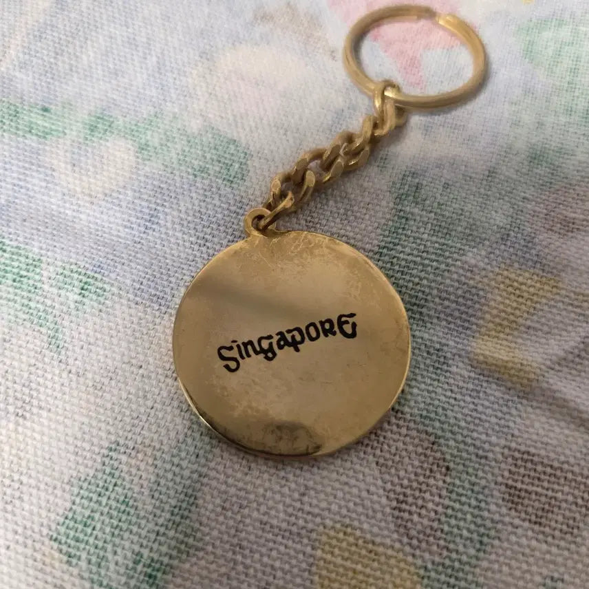 [BUNJANG] 90s Singapore Flower Vintage Keychain / 90s Singapore Flower 빈티지 키링