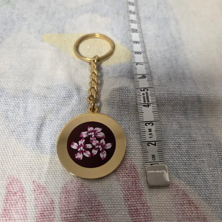 [BUNJANG] 90s Singapore Flower Vintage Keychain / 90s Singapore Flower 빈티지 키링