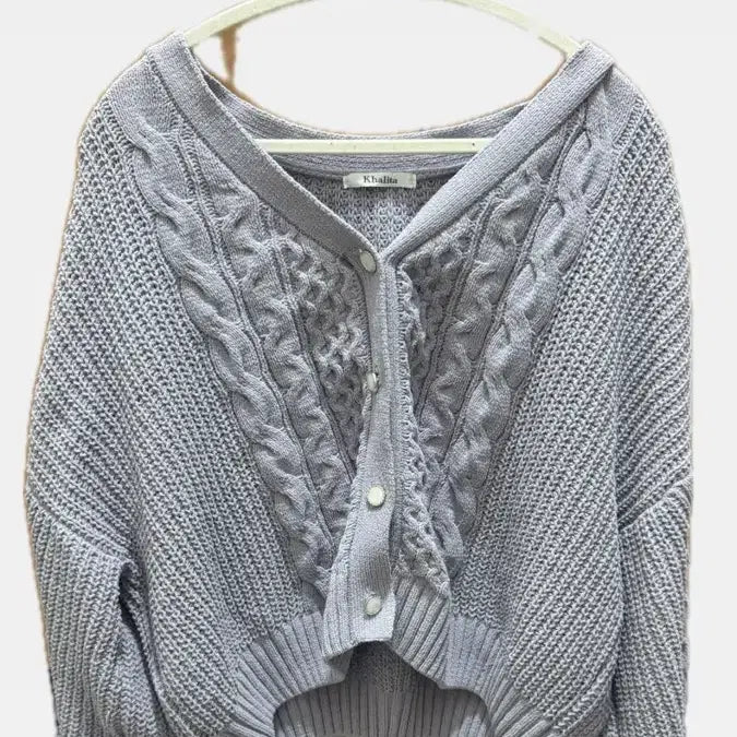 [BUNJANG] Lavender Cable Knit Cardigan / 낭낭한 라벤더 니트 가디건