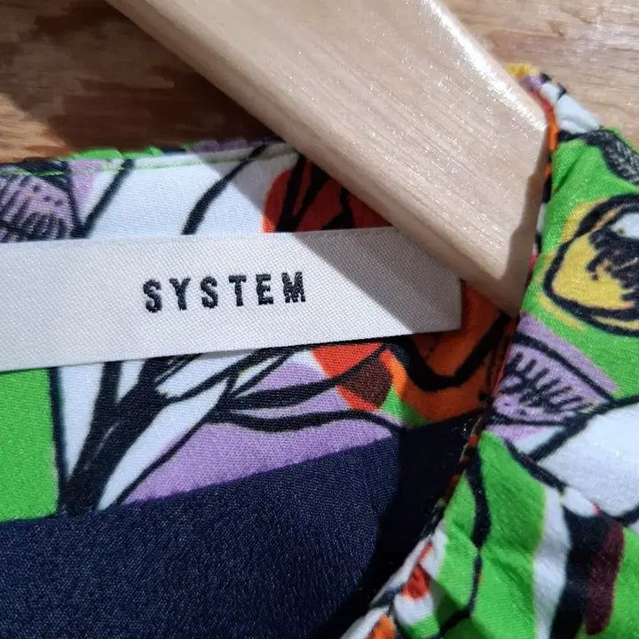 [BUNJANG] System Flower Print Green Long Dress / 시스템 플라워 프린트 그린 롱 원피스