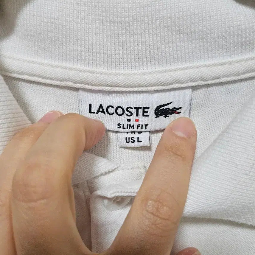 [BUNJANG] Lacoste PK Short Sleeve Polo Shirt White L / 라코스테 PK 반팔 카라티 화이트 L