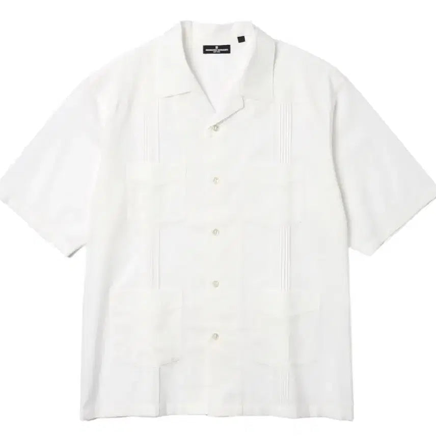 [BUNJANG] GU x Engineered Garments 5/8 Sleeve Cuban Shirt Off White L / GU x 엔지니어드 가먼츠 쿠반 셔츠 5/8 슬리브 오프 화이트 L