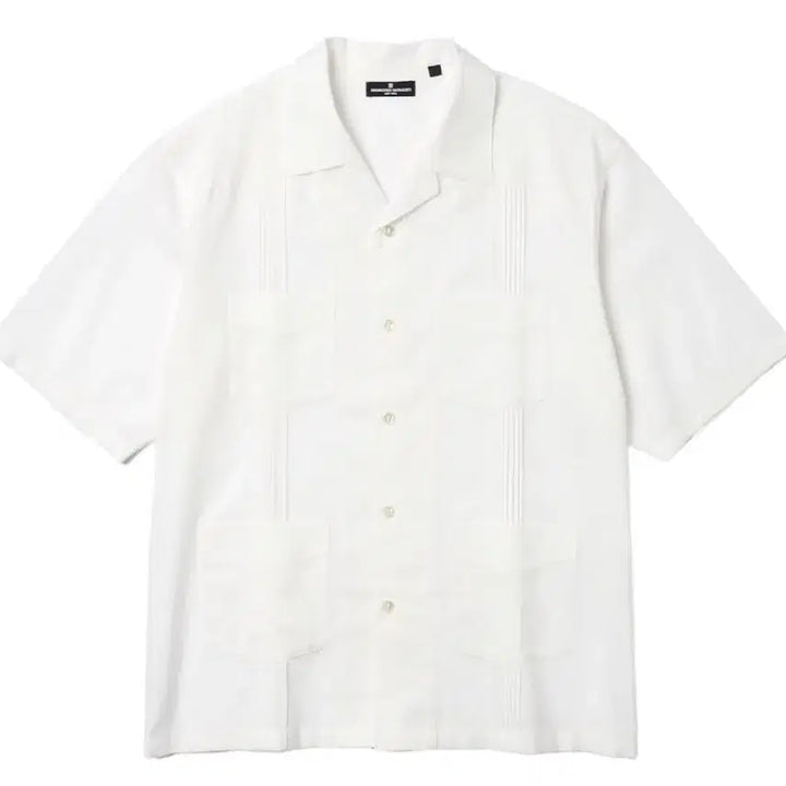 [BUNJANG] GU x Engineered Garments 5/8 Sleeve Cuban Shirt Off White L / GU x 엔지니어드 가먼츠 쿠반 셔츠 5/8 슬리브 오프 화이트 L