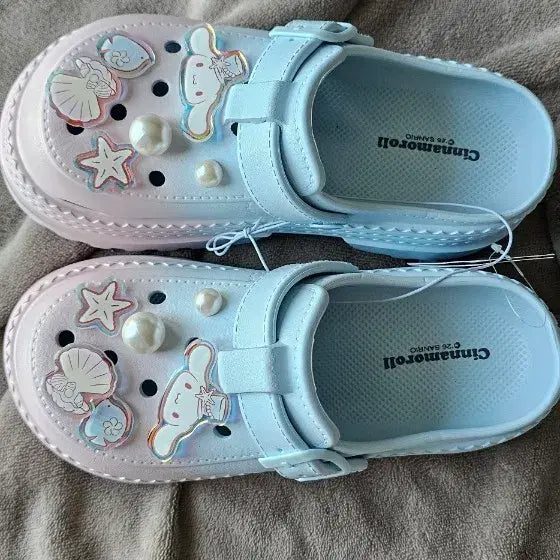 [BUNJANG] Sanrio Cinnamoroll Two-Tone Sandals Slippers 240mm / 산리오 시나모롤 투톤 샌들 슬리퍼 240mm