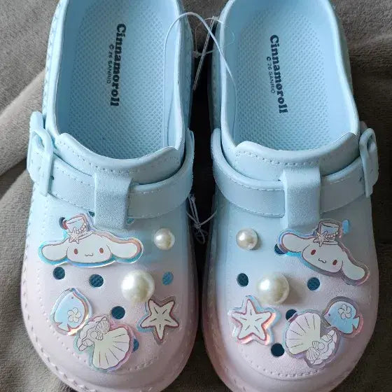 [BUNJANG] Sanrio Cinnamoroll Two-Tone Sandals Slippers 240mm / 산리오 시나모롤 투톤 샌들 슬리퍼 240mm