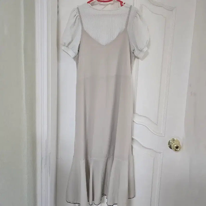 [BUNJANG] Beige Bustier Dress / 베이지 뷔스티에 원피스