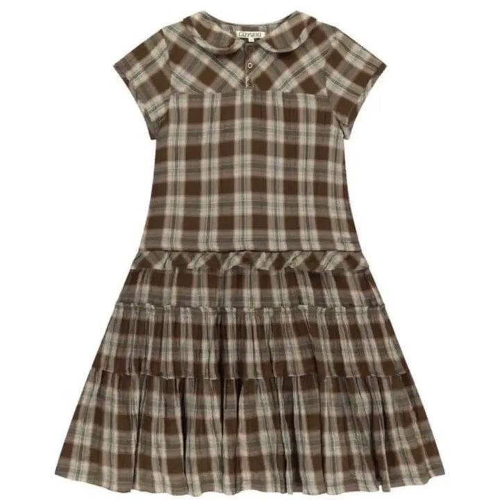 [BUNJANG] KOSEIO Raw Edge Checkered Dress / 코이세이오 로우 엣지 체크 원피스