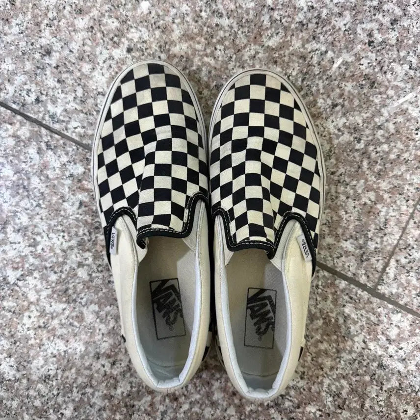 [BUNJANG] Vans Checkerboard Slip-On Shoes 240 / 반스 체커보드 슬립온 신발 240