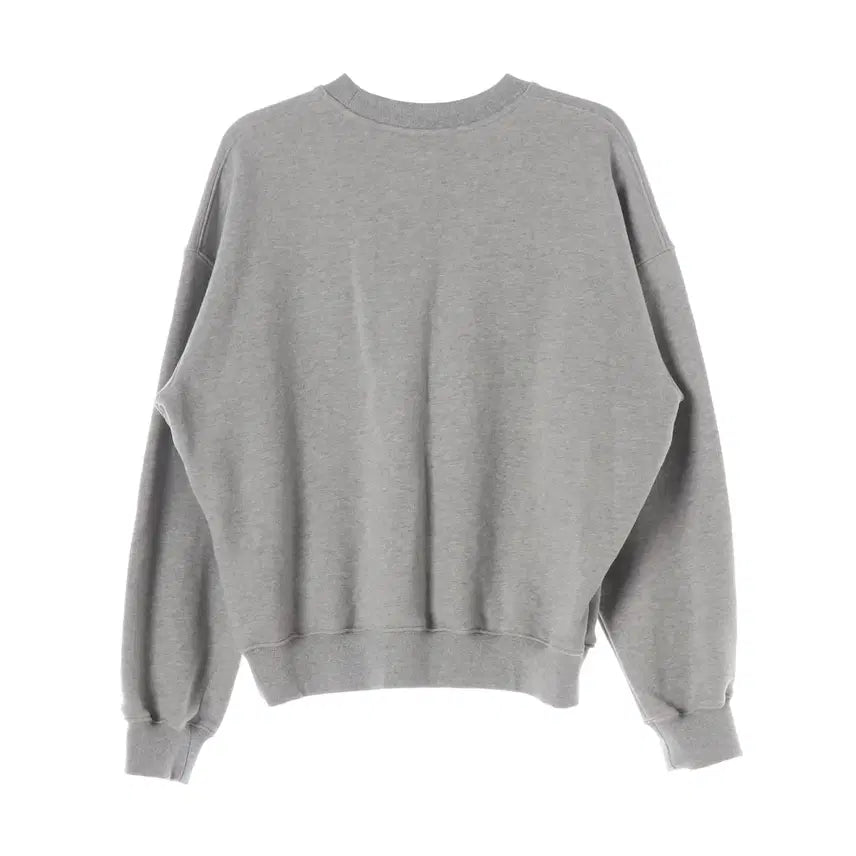 [BUNJANG] Haag 23FW Logo Embroidered Cotton Sweatshirt Mélange Grey / 헤이그 23FW haag 로고 자수 면 맨투맨 스웨트셔츠 멜란지그레이