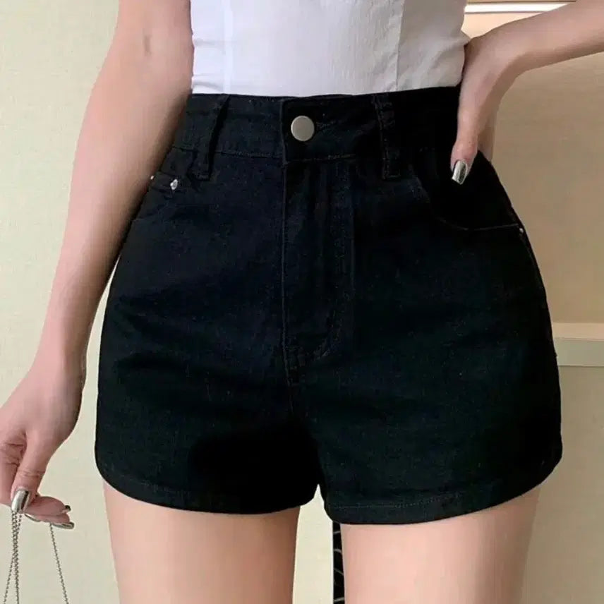 [BUNJANG] Black Denim Shorts - New / 블랙 데님 반바지  새상품