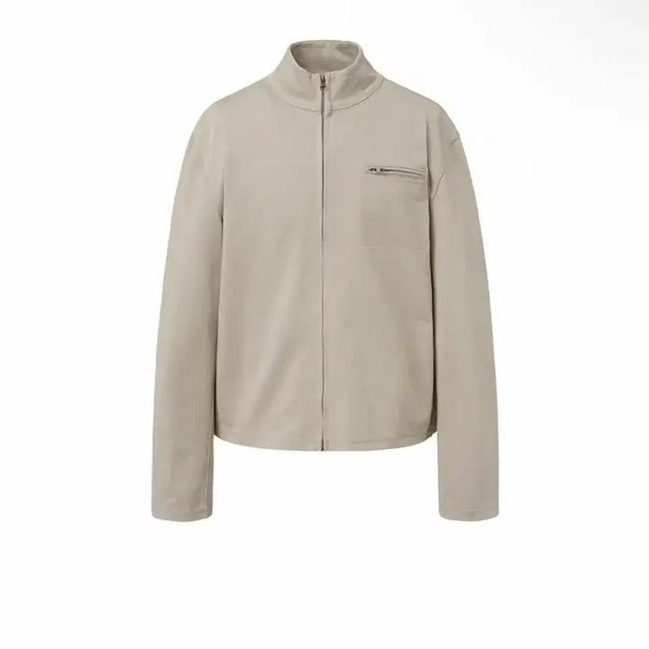 [BUNJANG] Amentto Slim Fit Pocket Jumper M Beige / 아모멘토 슬림핏 포켓 점퍼 M 베이지