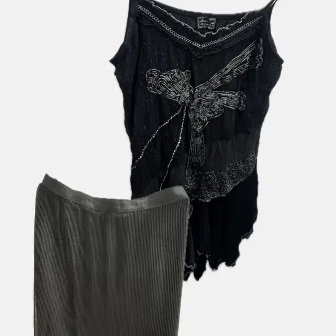 [BUNJANG] Emo Fashion Set-up Top and Skirt / Emo 패션 셋업 세트