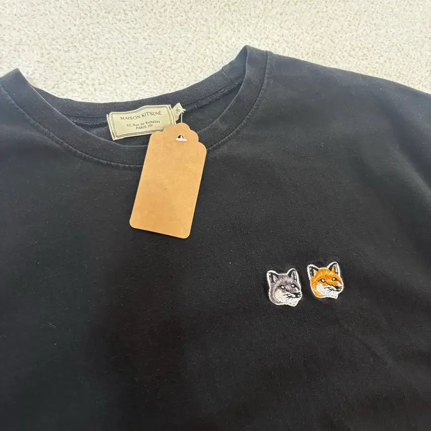 [BUNJANG] Maison Kitsuné Two Foxes Short Sleeve T-Shirt / 100 메종키츠네 투폭스 반팔 티셔츠