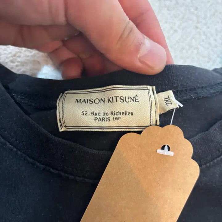[BUNJANG] Maison Kitsuné Two Foxes Short Sleeve T-Shirt / 100 메종키츠네 투폭스 반팔 티셔츠