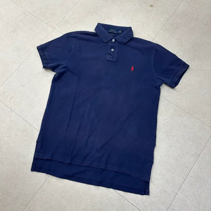 [BUNJANG] Polo Ralph Lauren Navy Collar T-Shirt / 폴로 랄프로렌 네이비 카라 티셔츠