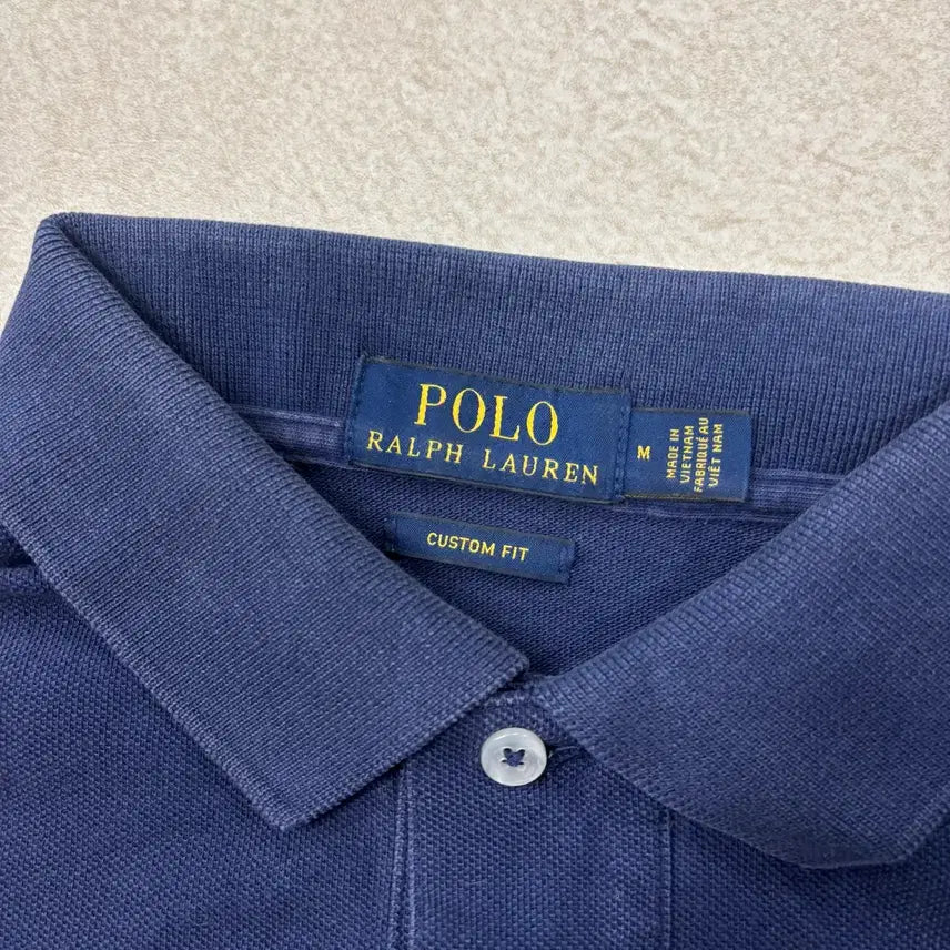 [BUNJANG] Polo Ralph Lauren Navy Collar T-Shirt / 폴로 랄프로렌 네이비 카라 티셔츠