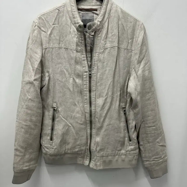 [BUNJANG] Zara Linen Bomber Jacket Ivory 100 / [만원 아라비아빈티지]자라 린넨 봄버 자켓 아이보리 100