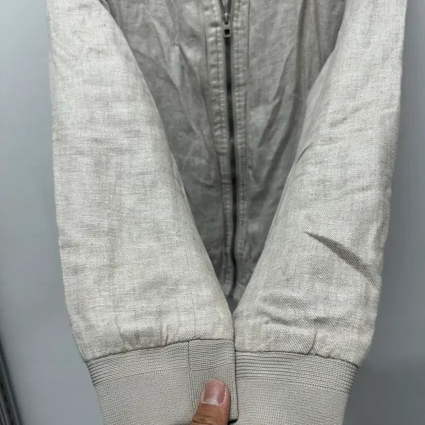 [BUNJANG] Zara Linen Bomber Jacket Ivory 100 / [만원 아라비아빈티지]자라 린넨 봄버 자켓 아이보리 100