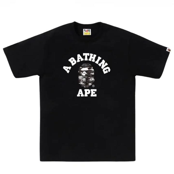 [BUNJANG] BAPE Palm Tree Camo College T-Shirt Black L / 베이프 팜 트리 카모 컬리지 티셔츠 블랙 L