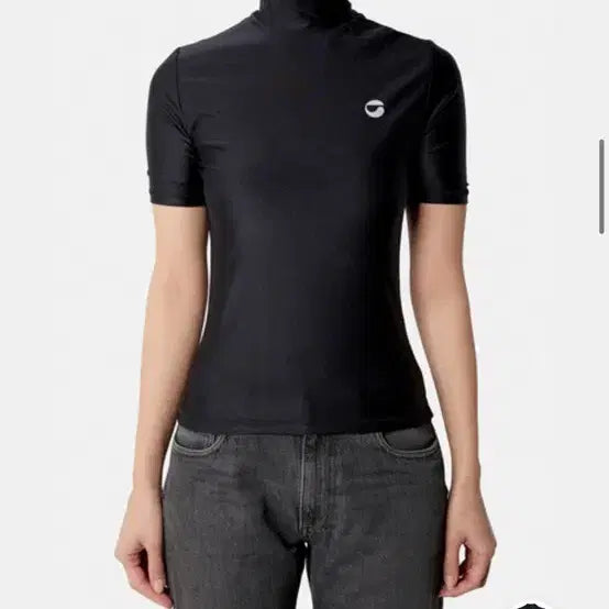 [BUNJANG] Coperni Highneck Jersey T-Shirt - Black / 코페르니 하이넥 저지 티셔츠 - 블랙