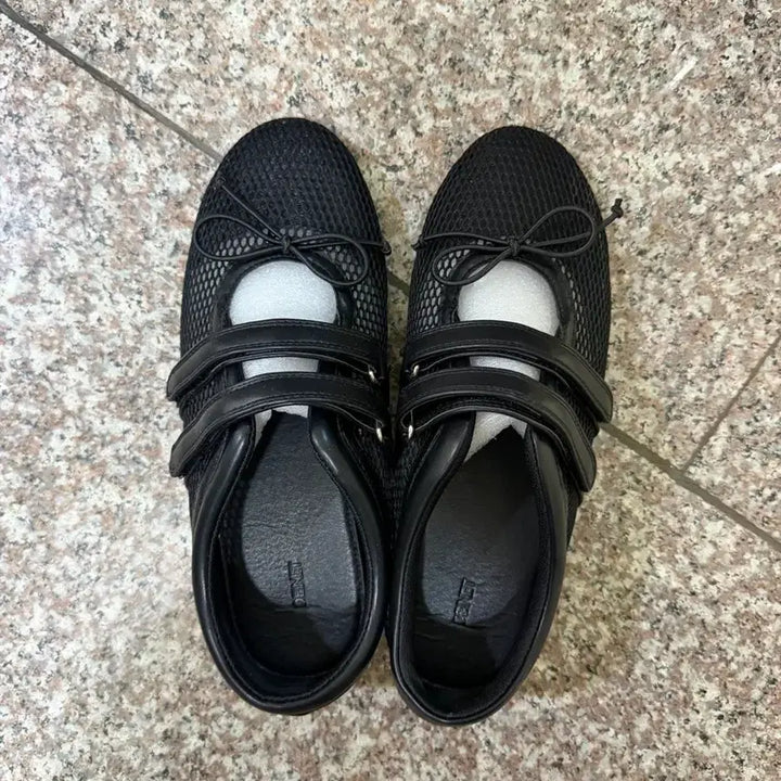[BUNJANG] Denet Ribbon Mochi Mesh Shoes Black 240 / DENET 리본 모찌 슈즈 메쉬 블랙 240