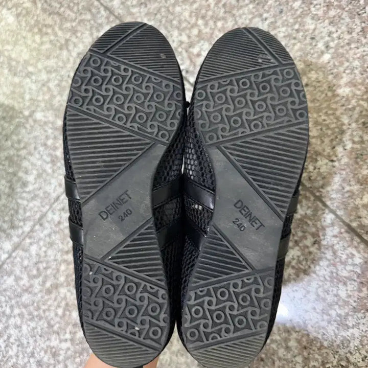 [BUNJANG] Denet Ribbon Mochi Mesh Shoes Black 240 / DENET 리본 모찌 슈즈 메쉬 블랙 240