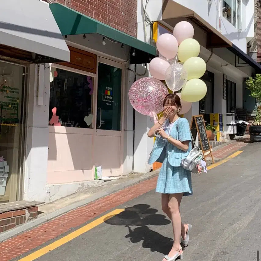 [BUNJANG] Bycinny Baby Tweed Jacket &amp; Pants Set / 바이씨니 베비트위트자켓&amp;팬츠