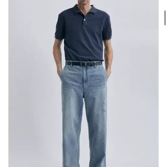 [BUNJANG] Pottery One Washed Wide Denim Mid Blue Size 3 / 포터리 원워시드 와이드 데님 미드블루2 3사이즈