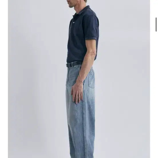 [BUNJANG] Pottery One Washed Wide Denim Mid Blue Size 3 / 포터리 원워시드 와이드 데님 미드블루2 3사이즈
